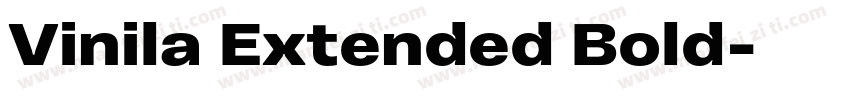 Vinila Extended Bold字体转换